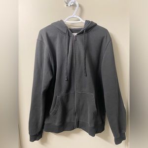 Black Oversized Zip-Up Men’s Medium (Urban Heritage)